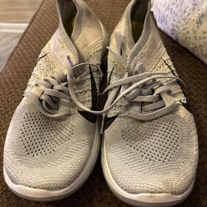 Gray Knit Nike Athletic Shoes